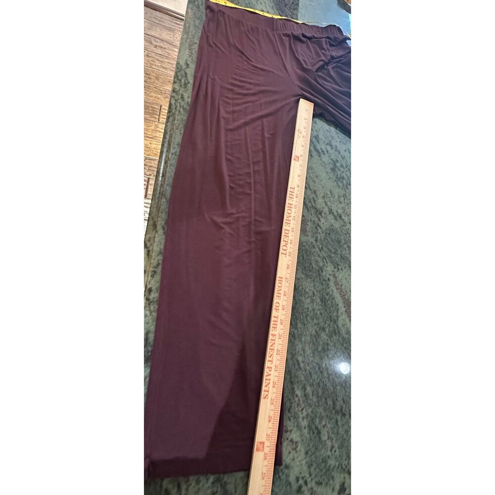 HANRO Burgundy Lounge Pajama Pants M Soft Stretch Modal Drawstring Switzerland - Picture 7 of 8